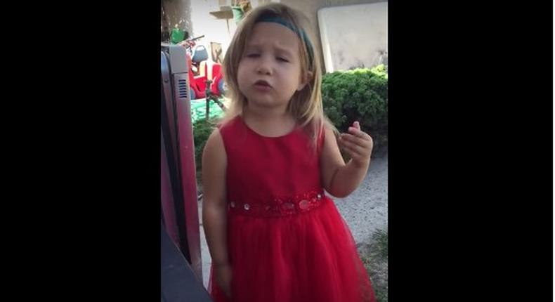 The adorable child who was to serve as a flower girl, decided to give her dad a pep talk on her do's and don'ts so he doesn't embarrass her at the wedding