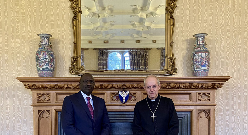 Deputy President of Kenya William Ruto with His Grace Justin Welby, Archbishop of England