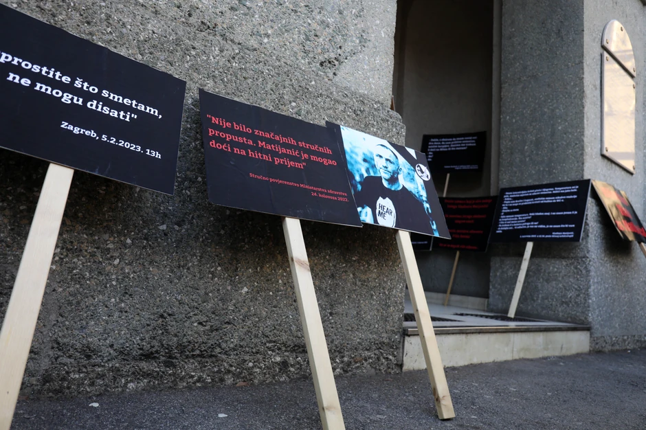 Protest u Zagrebu zbog smrti novinara Vladimira Matijanića u avgustu 2021.