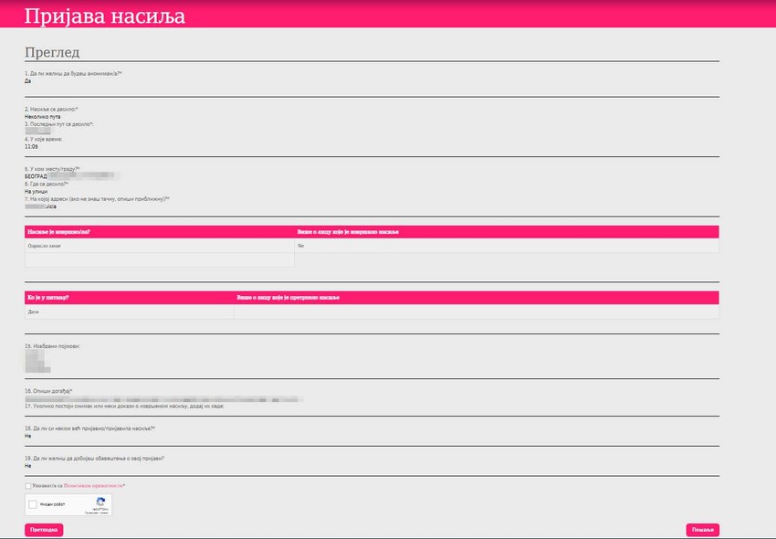 Uputstva za prijavu nasilja