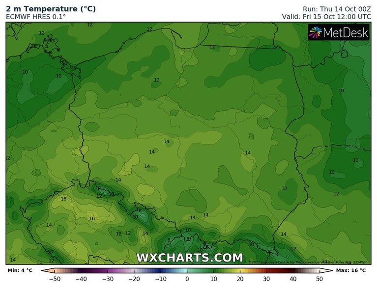 Temperatura odrobinę wzrośnie