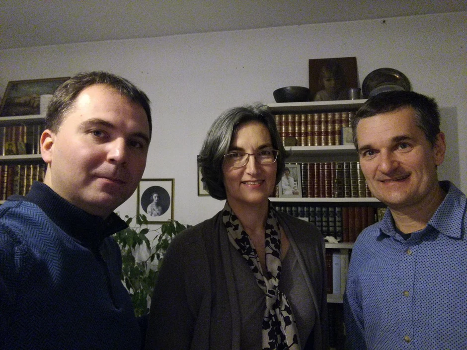 Osnivači "Adligata" Viktor Lazić (levo) i Milan Varadinović (desno) sa Svetlanom Marković