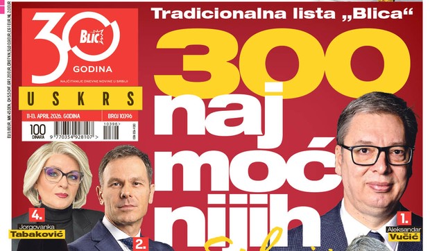 Blic naslovna strana za 11.4.