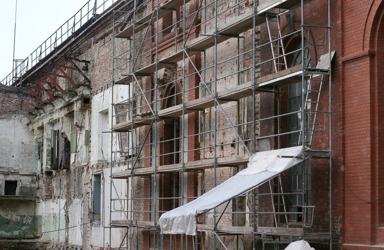 Teren zabytkowej elektrowni na warszawskim Powiślu.
<br><br>fot. (kru) PAP/Paweł Supernak