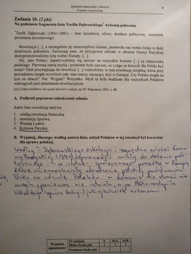 Matura z historii - odpowiedzi do zadań z poziomu rozszerzonego