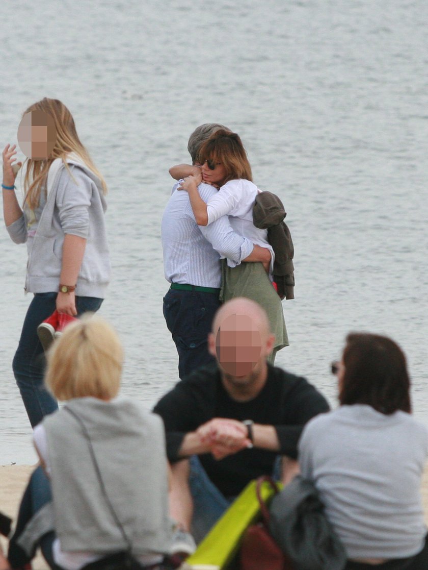 Edyta Górnika i Piotr Schramm na plaży