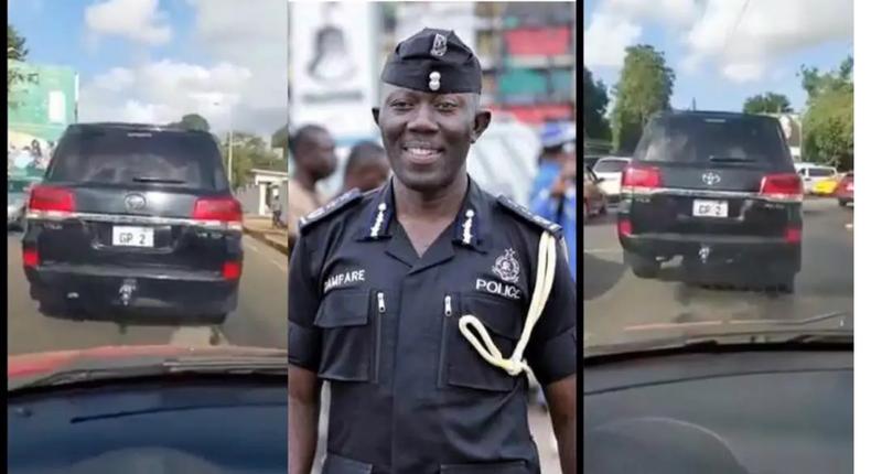 IGP Dampare punishes errant drivers who didn't know he was in the traffic jam