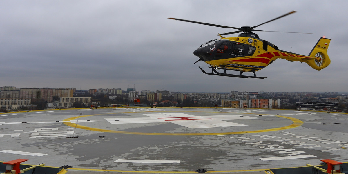 Pierwsze lądowanie śmigłowca LPR na dachu szpitala