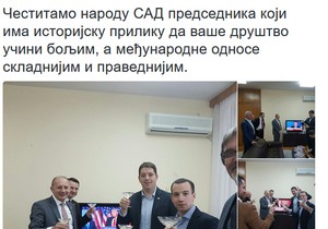 Marko Đurić proslavlja pobedu Trampa