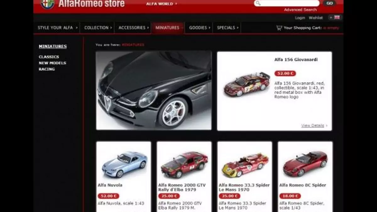 Alfa Romeo - sklep internetowy