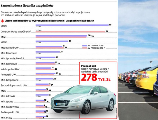 Samochodowa flota dla urzędników