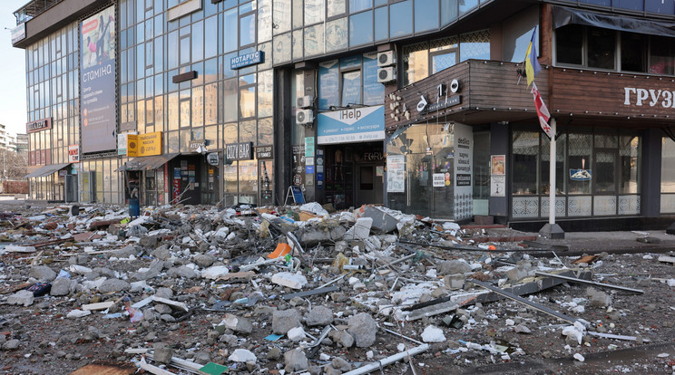 Egy korábbi orosz támadás nyomai Kijevben / Fotó: Northfoto