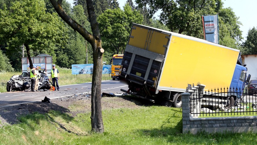 Wypadek na zakopiance w Białym Dunajcu
