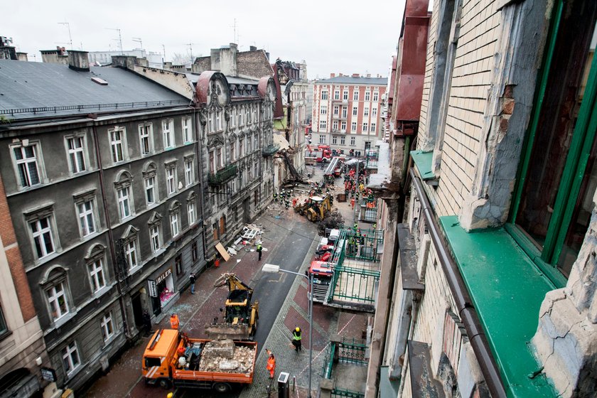 Katowice. Wybuch gazu w kamienicy przy ul. Sokolskiej i Chopina 