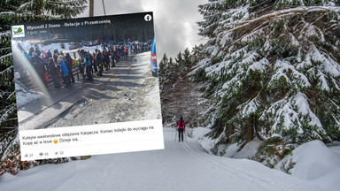 Tłumy turystów w Sudetach. Pogoda sprzyja w weekend narciarzom