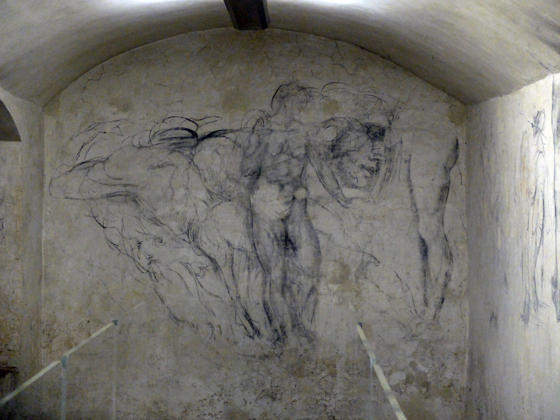 Kryjówka i freski Michała Anioła w w kościele San Lorenzo we Florencji