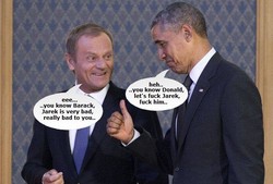 Tusk i Obama obgadują Kaczyńskiego [MEMY]