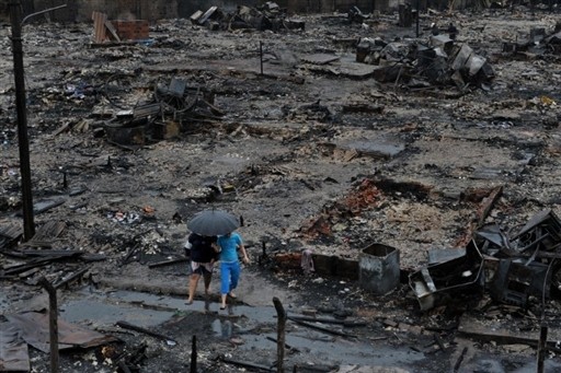 BRAZIL - SHANTYTOWN - FIRE - AFTERMATH