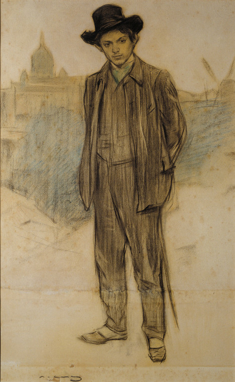 Portret Picassa autorstwa Romana Casasa (ok. 1900 r.)
