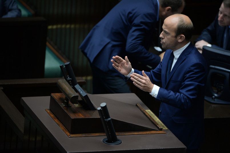 Poseł PO Borys Budka w Sejmie.