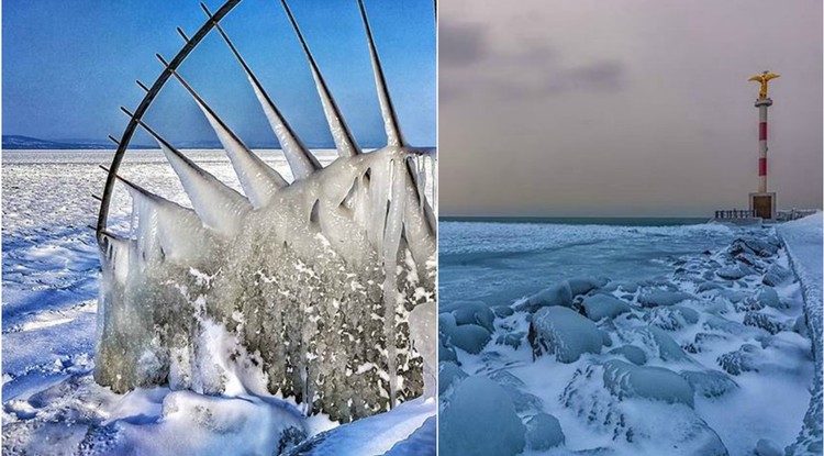 Gyönyörű a magyar tenger befagyva - Sosem volt még ilyen szép a Balaton