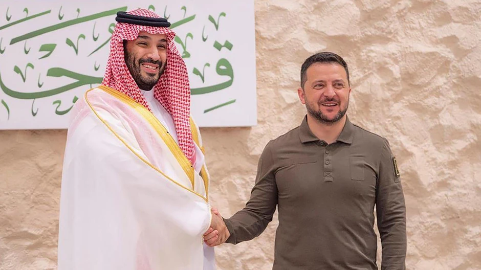 Muhamed Bin Salman i ukrajinski predsednik Vladimir Zelenski u Džedi 2023. | Foto: EPA-EFE/REX/Shutterstock