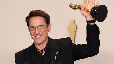 Robert Downey Jr won his first Oscar, for best supporting actor for Oppenheimer