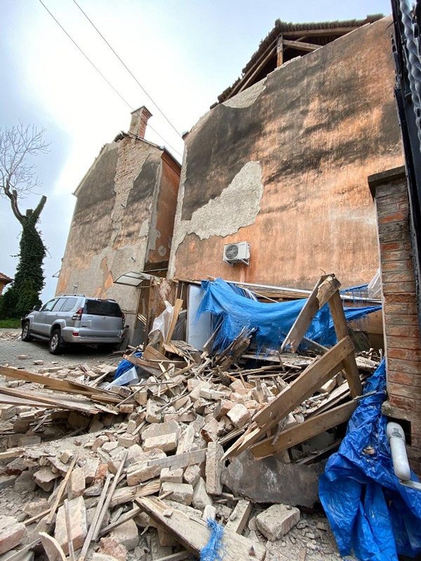 Kuća Nikoline Pišek oštećena prilikom zemljotresa u Zagrebu 