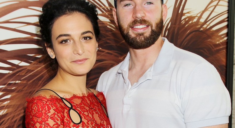 Chris Evans and Jenny Slate