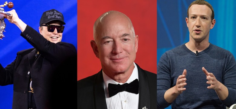 Złe wieści dla Muska, Bezosa i Zuckerberga. Po inauguracji Trumpa miliarderzy tracą fortuny