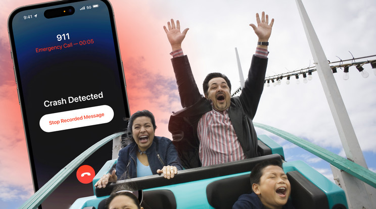 Az iPhone úgy gondolta, hogy segítségre van szüksége egy vidámparkban / Fotó: Getty Images, Blikk-montázs