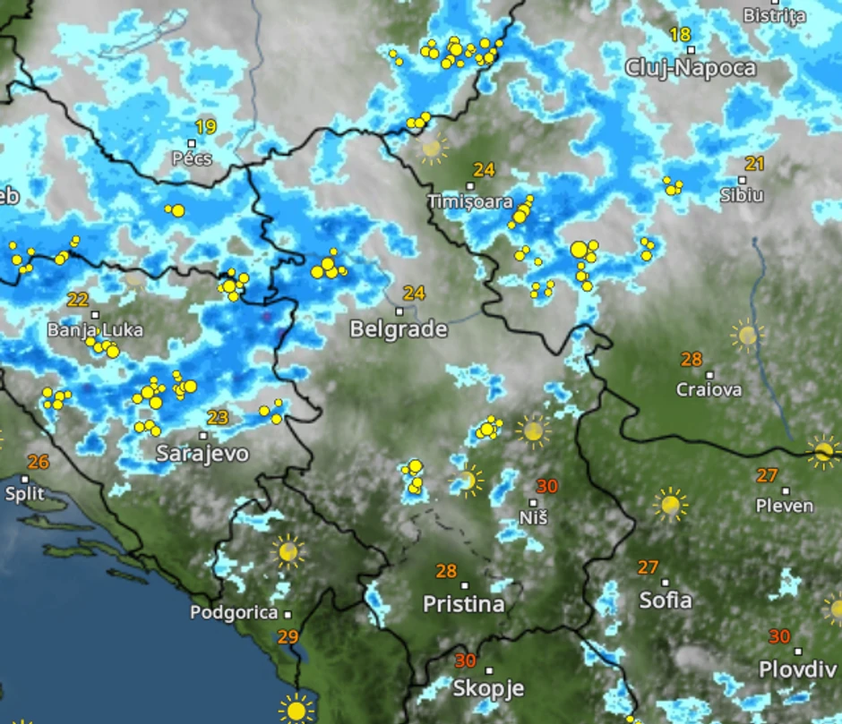 Jači nalet nevermena u 14h