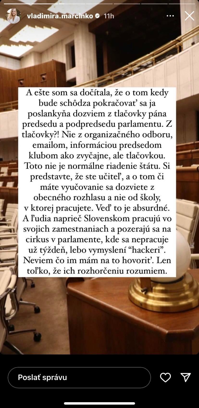 Poslankyňa Marcinková sa poriadne vytočila. 