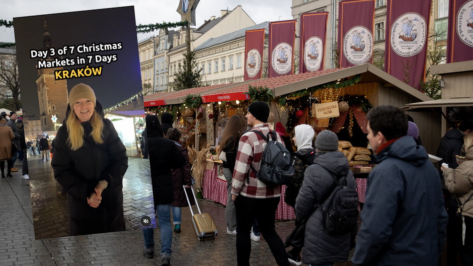 Brytyjka odwiedziła jarmark świąteczny w Krakowie (fot. screen: Instagram/cheapholidayexp)