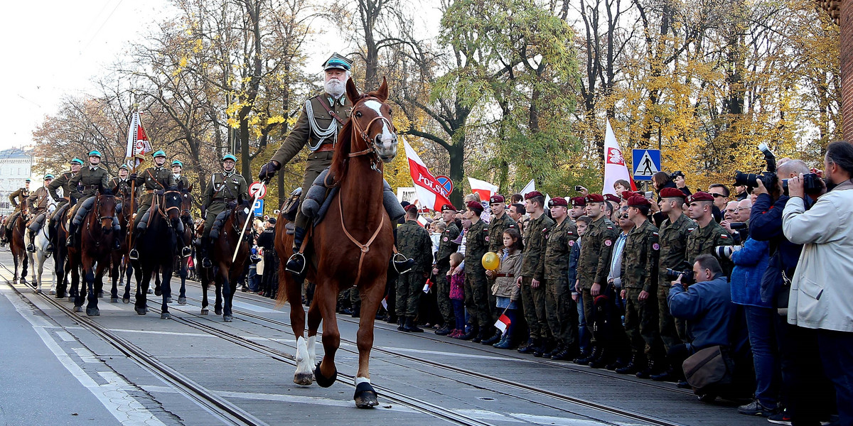 Pochód patriotyczny w Krakowie