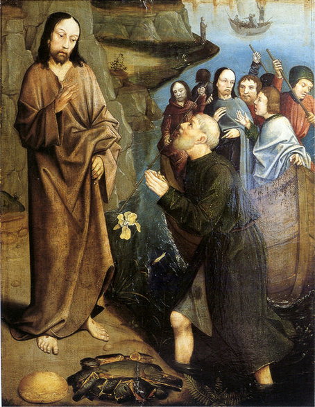 Cudowny połów Jezus ze Świętym Piotrem (obraz Aelbrechta Boutsa), domena publiczna
