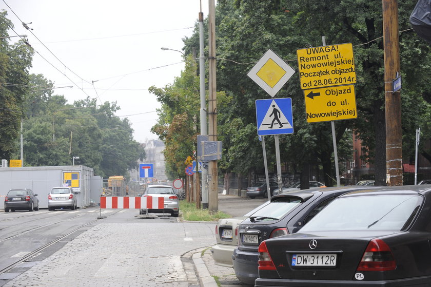 Remont ul. Nowowiejskiej we Wrocławiu