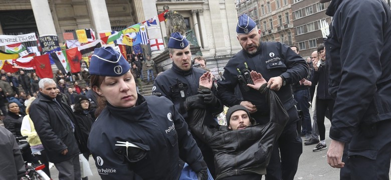 Kilkanaście osób zatrzymanych po demonstracjach w Brukseli. Mieli "zakazaną broń"