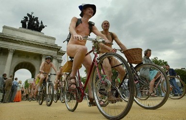 BRITAIN-NAKED BIKE RIDE