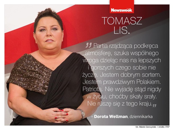 Dorota Wellman w programie Tomasz Lis.