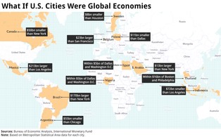 Gdyby miasta stały się państwami. Tak wygląda potęga amerykańskich metropolii