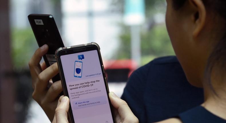 Singapore contact tracing smartphone app TraceTogether