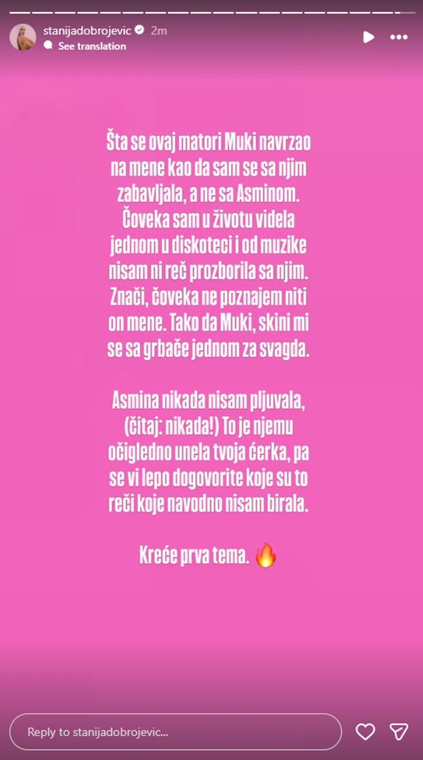 Stanija pobesnela zbog Asminovog oca: Matori, šta si se navrz'o, skini mi se sa grbače