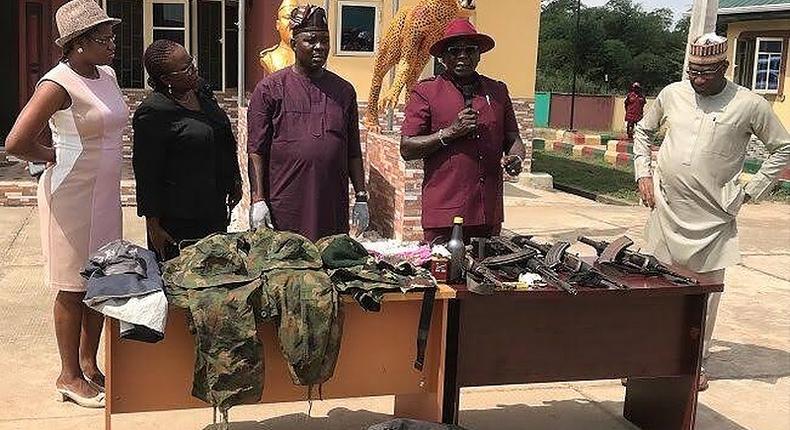 Amotekun-recovers-Ak-47-rifles-ammunition-hidden-in-forestv1