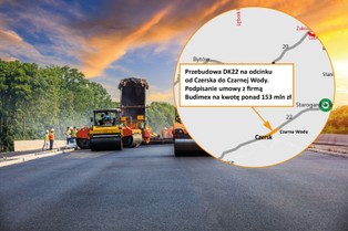 Będzie bezpieczniej na DK22 na Pomorzu. Jest kolejna umowa na przebudowę trasy [MAPA]