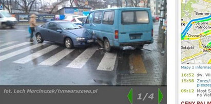 4 potrącenia pieszych w Warszawie