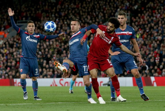 Detalj sa prvog meča između Liverpula i Crvene zvezde