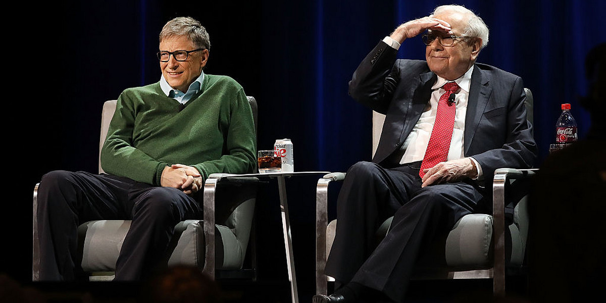 Bill Gates i Warren Buffett, który inspirował założyciela Microsoftu w biznesie