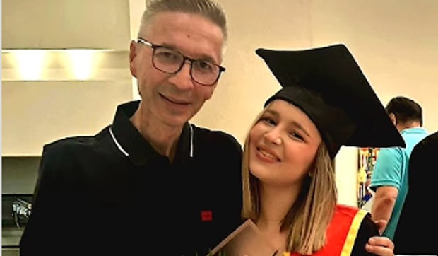 Deki Pantelić sa ćerkom