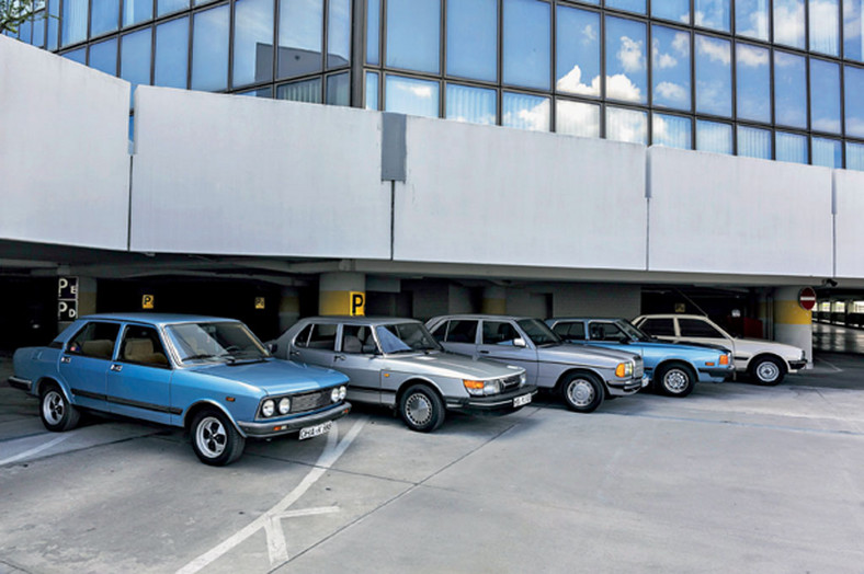 Fiat 132 kontra Mazda 929L, Mercedes 200, Peugeot 505 i Saab 900 - Czy liczy się tylko schabowy?